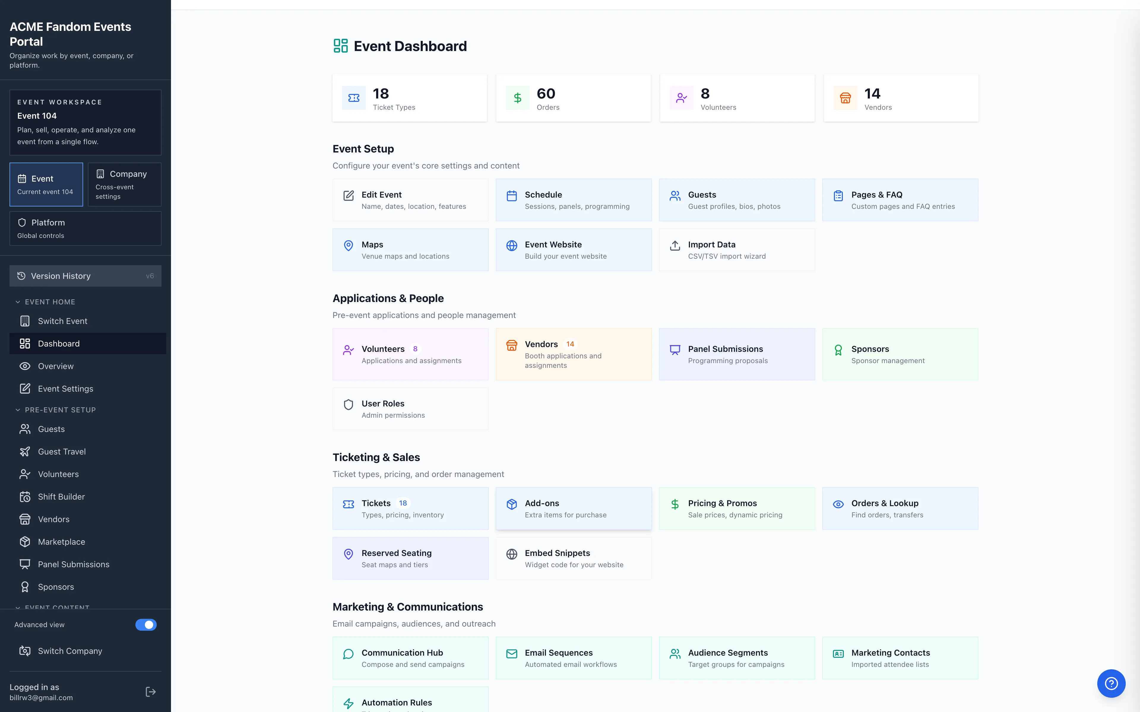 Confanum admin dashboard